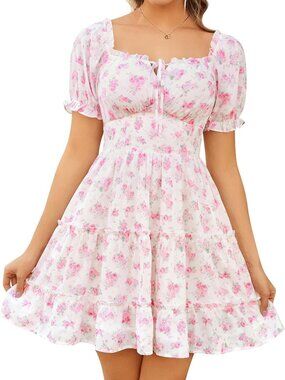 Floral Corset Mini Dress for Women & Teens - Summer Short Sundress, Cute
